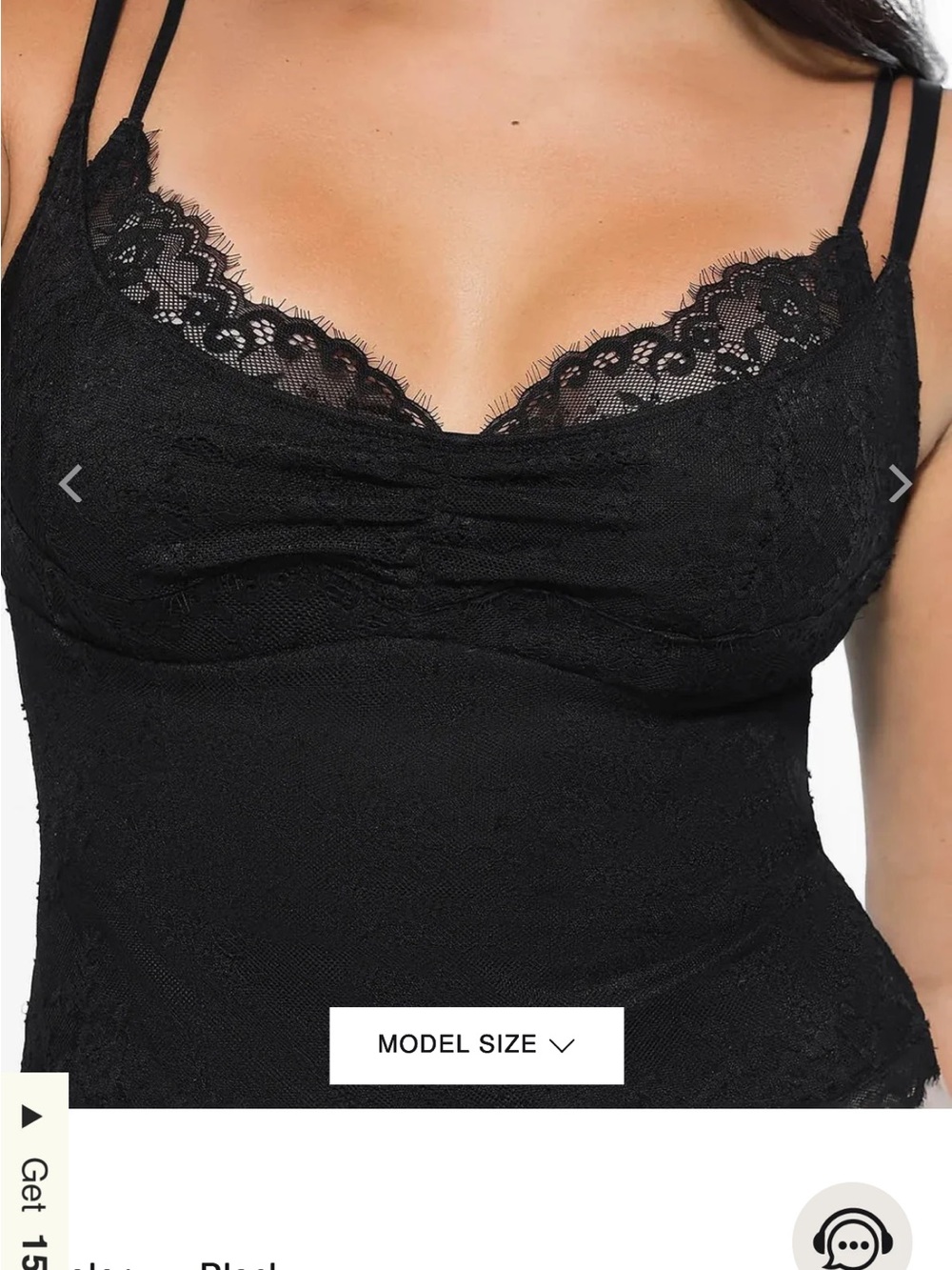 NEW Lace Trim Black Camisole Tank Top